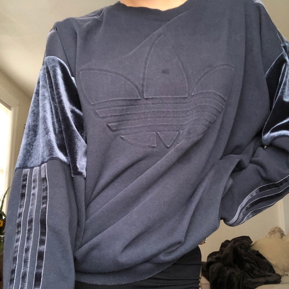 adidas Sweaters - Adidas Velvet Sleeve sweatshirt